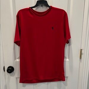 Polo by Ralph Lauren Men's Bold Red Tee Performance material.